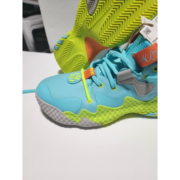 Adidas (GS) HARDEN Vol. 6 Aqua Orange | Youth 4.5 Men's 4.5 Women's 5.5 | GV8773 - Picture 3 of 9